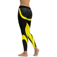 Load image into Gallery viewer, Mesh Pattern Print  Workout Leggins
