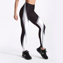Load image into Gallery viewer, Black White Gray High Waist Leggin